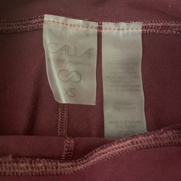 CALIA by CARRIE UNDERWOOD Maroon Leggings XS - Picture 5 of 8